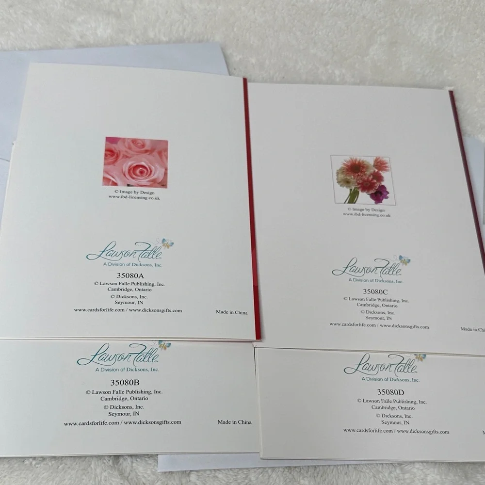 Lawson Falle Scripture Inspirational Cards Envelope Couples Floral Set Of 4 NWOT